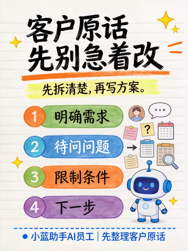 客户原话先别急着改手绘图